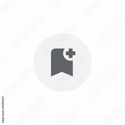 bookmark add plus icon sign vector