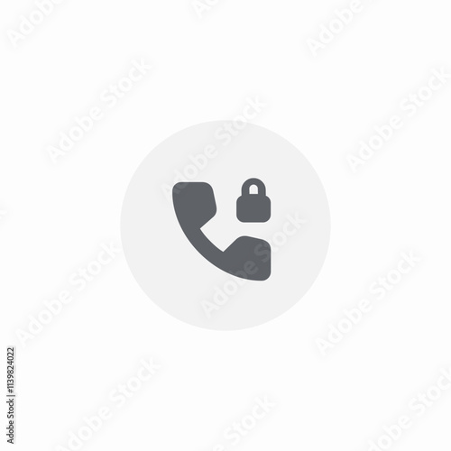 call phone lock icon sign vector