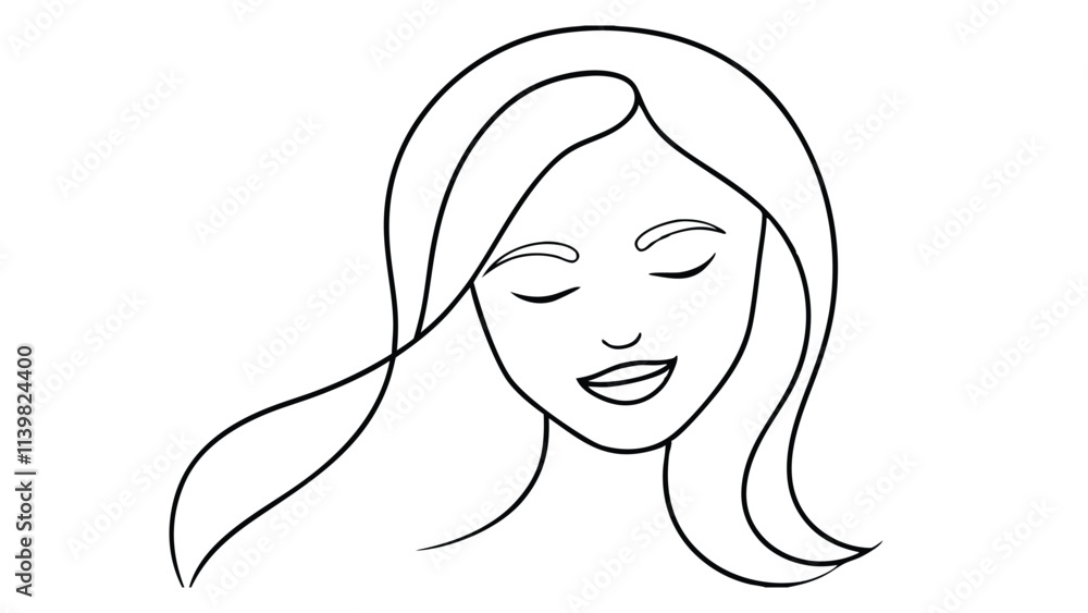 Woman’s Face with One Eye Closed Woman’s Face with One Eye Closed