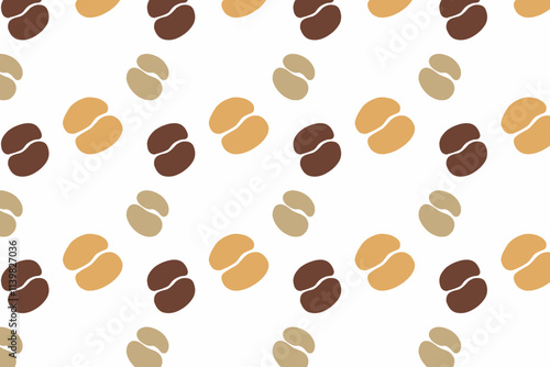 Coffee bean for packaging. Simple coffee art background. Grain wallpaper. Minimalist design
