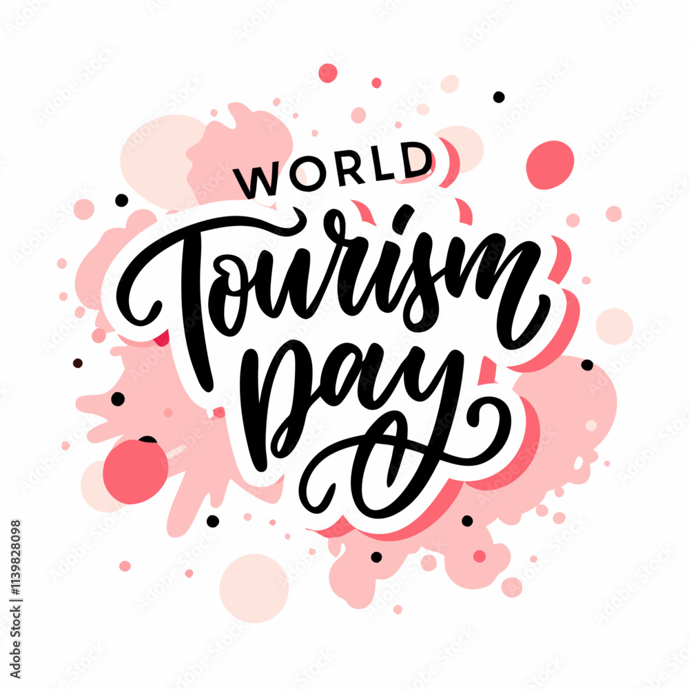 World tourism day hand lettering vector illustration (4)