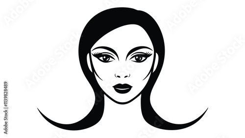 Woman's Face with Bold Eyelashes