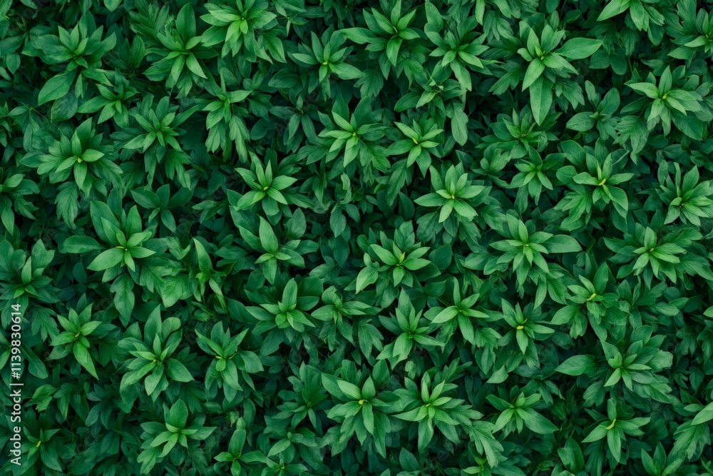 Lush Green Leaves from a Top View in a Beautiful Forest Setting Lush Green Leaves from a Top View in a Beautiful Forest Setting
