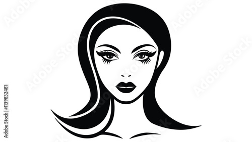 Woman's Face with Bold Eyelashes
