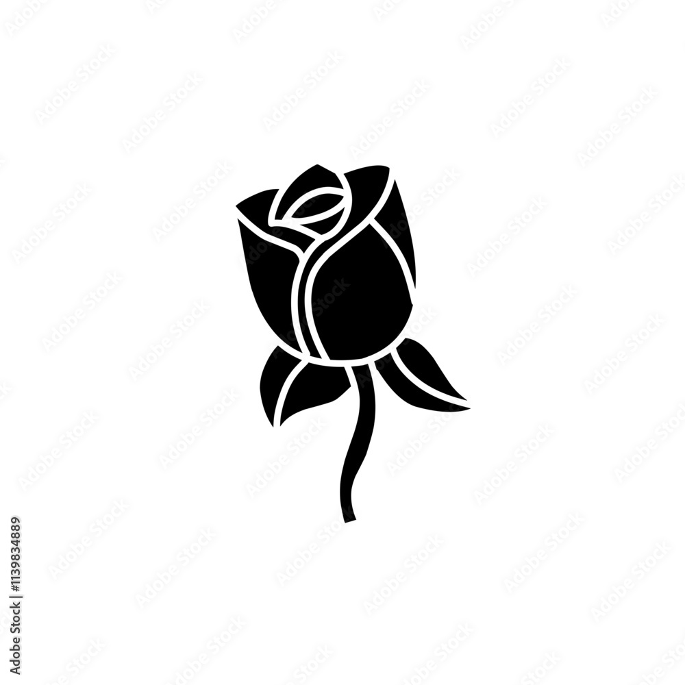 rose silhouette icon rose silhouette icon