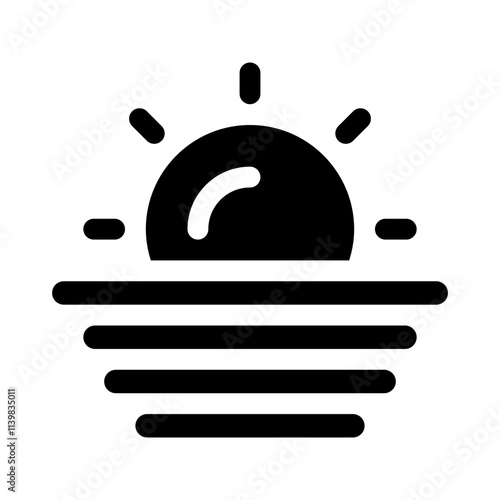 sunrise glyph icon