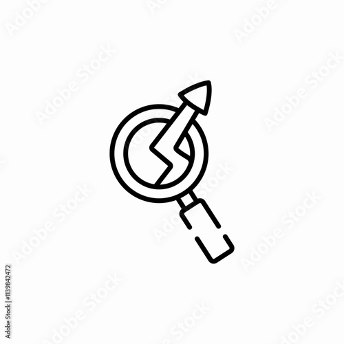 statistics search icon sign vector
