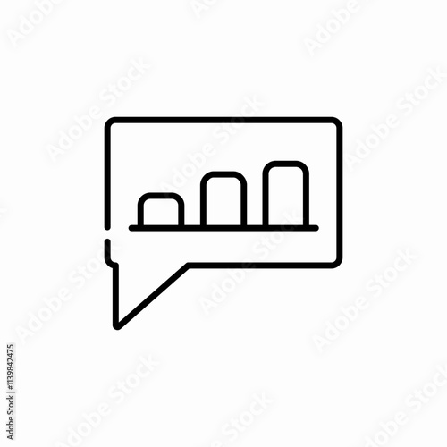 statistics talk icon sign vector