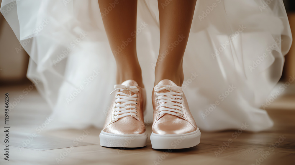 Bridal sneakers with wedding dress Bridal sneakers with wedding dress