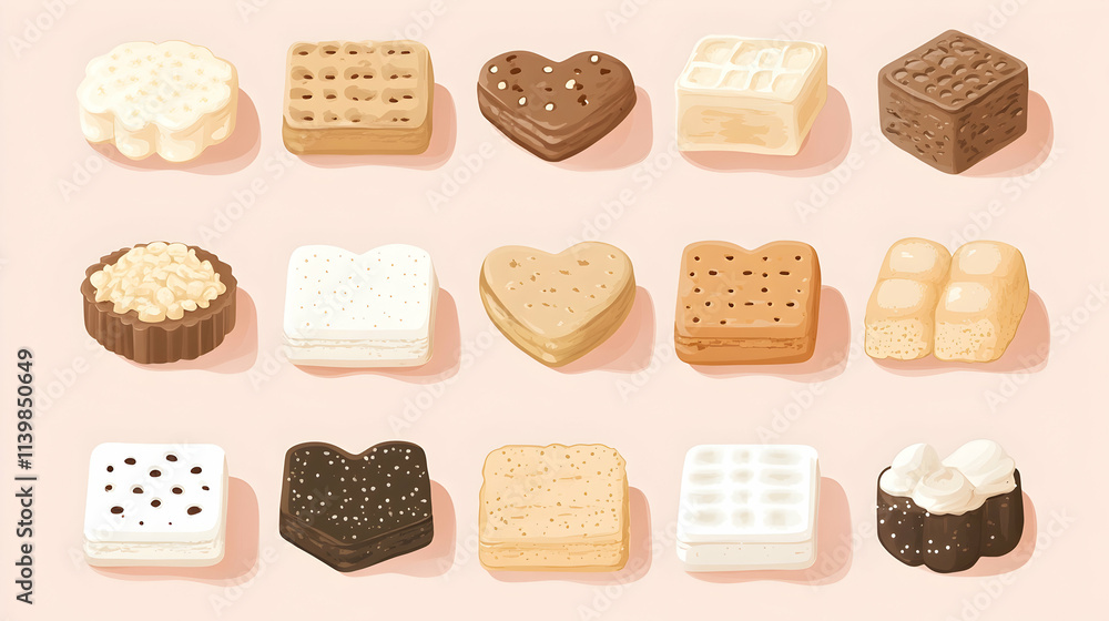 Assorted delicious cookies and sweets, various shapes and flavors. Assorted delicious cookies and sweets, various shapes and flavors.