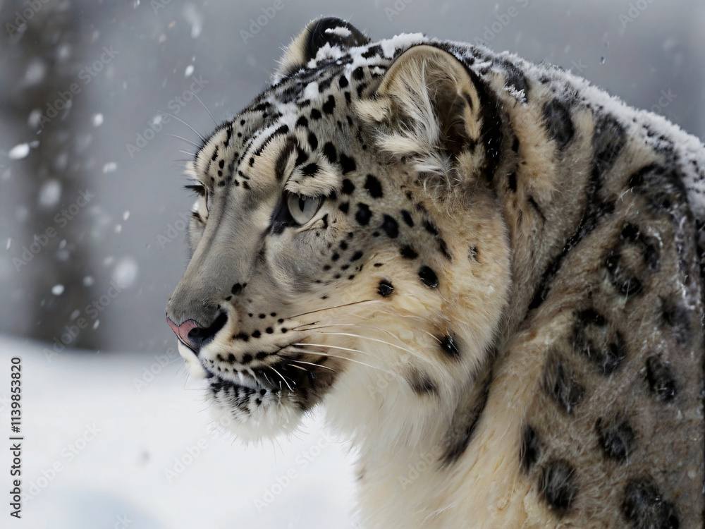 Obraz premium snow leopard portrait