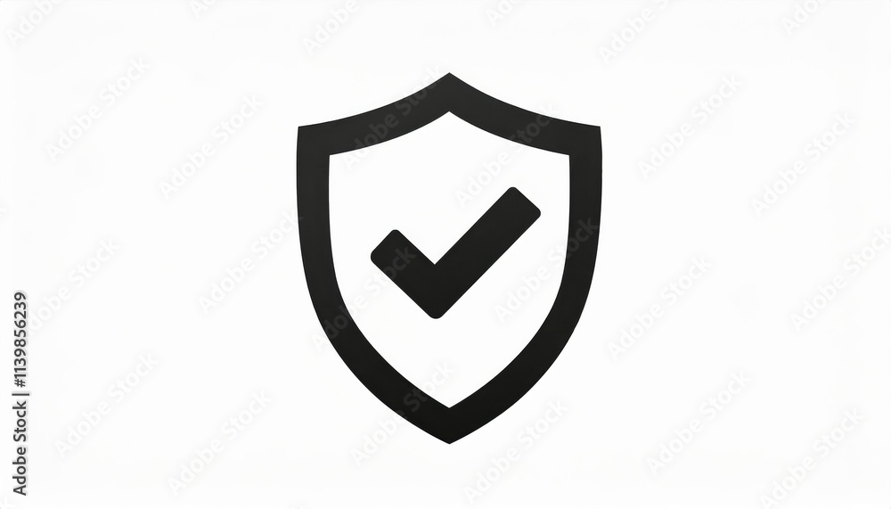 Black Shield with Checkmark Icon. Symbol for Security, Verification, Protection, Trust, Cyber Safety, and Approval in Digital Platforms. Perfect for Apps, Websites, and Data Security Concepts Black Shield with Checkmark Icon. Symbol for Security, Verification, Protection, Trust, Cyber Safety, and Approval in Digital Platforms. Perfect for Apps, Websites, and Data Security Concepts