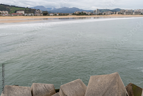 Laredo Beach from the port breakwater. Cantabria photo