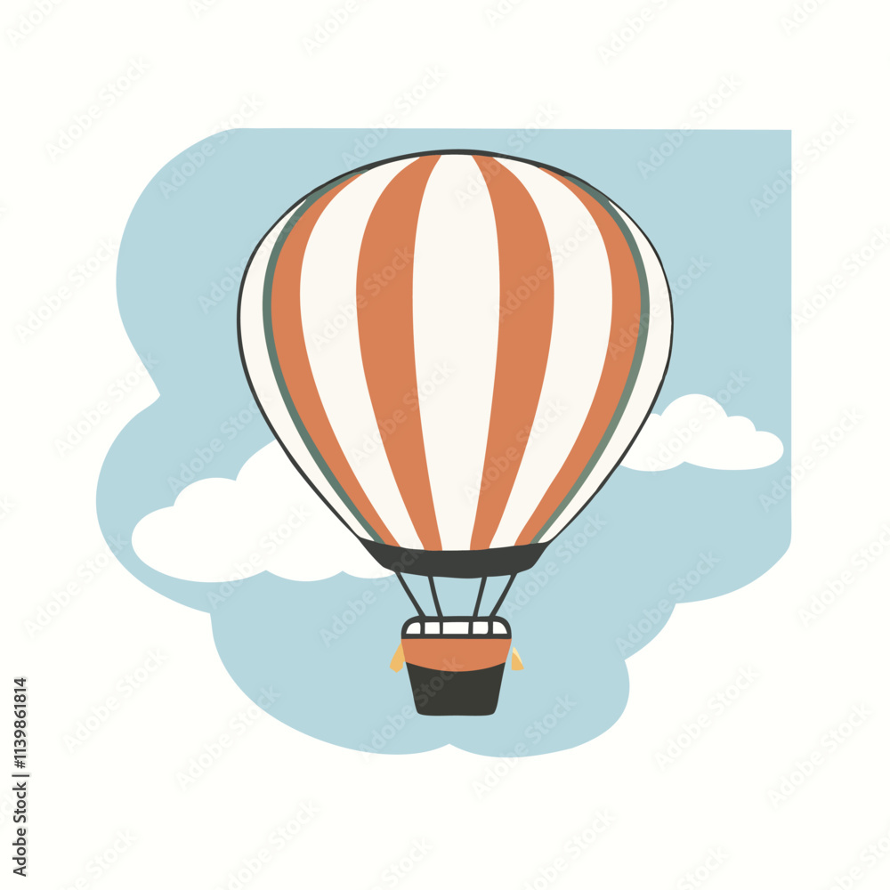 Fototapeta premium an illustration of a hot air balloon in the sky