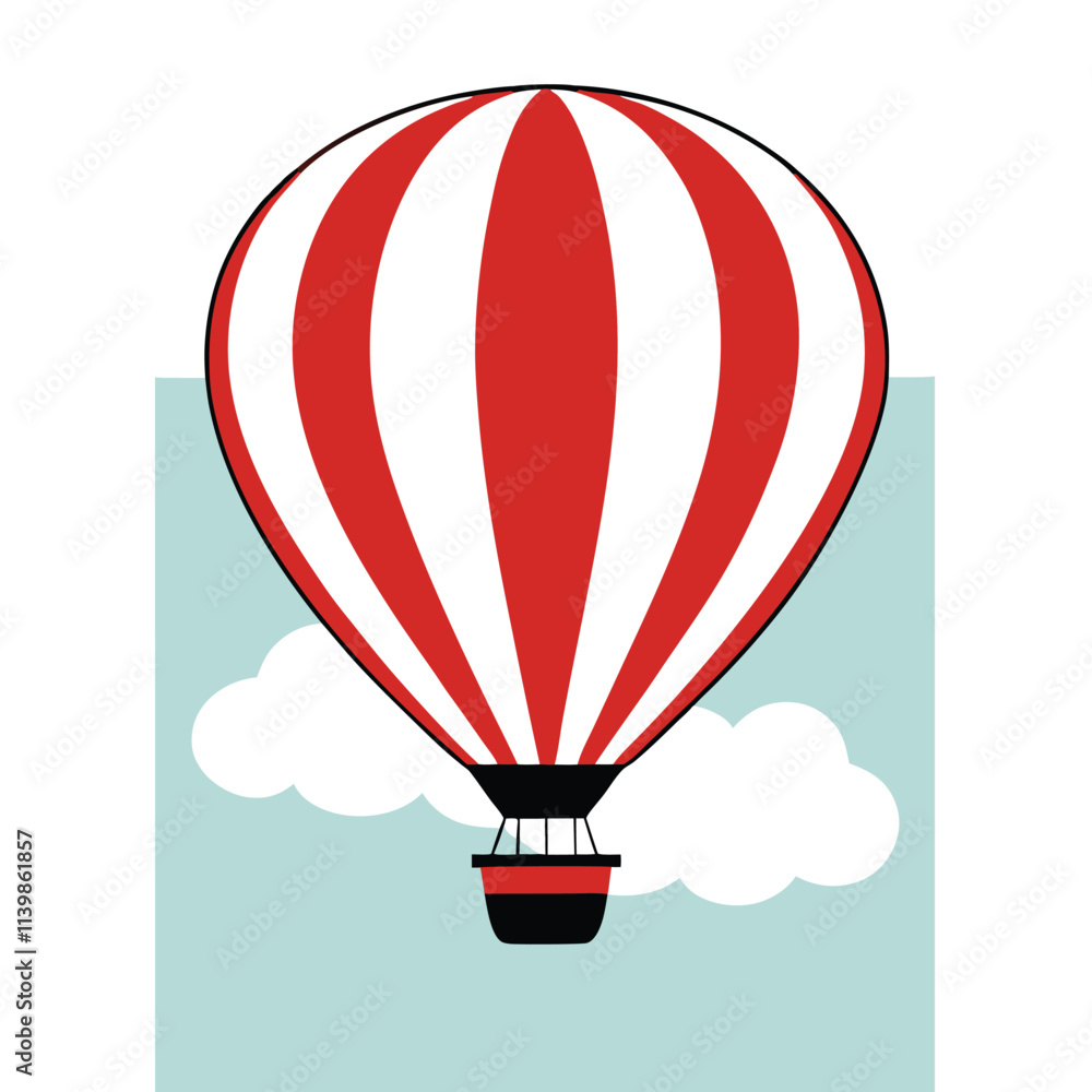 Fototapeta premium an illustration of a hot air balloon in the sky