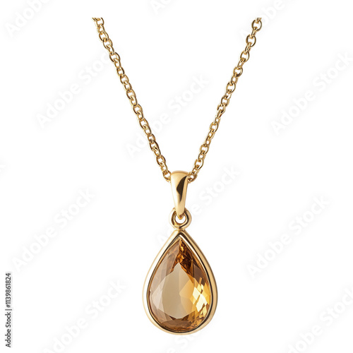 Wallpaper Mural Showcasing elegant gold necklace with citrine pendant jewelry display studio environment close-up view for fashion lovers Torontodigital.ca