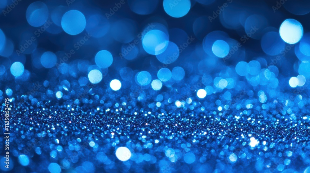 Sapphire blue glitter with bokeh lights on royal blue background Sapphire blue glitter with bokeh lights on royal blue background
