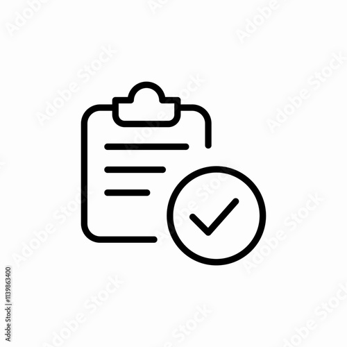 clipboard check mark icon sign vector