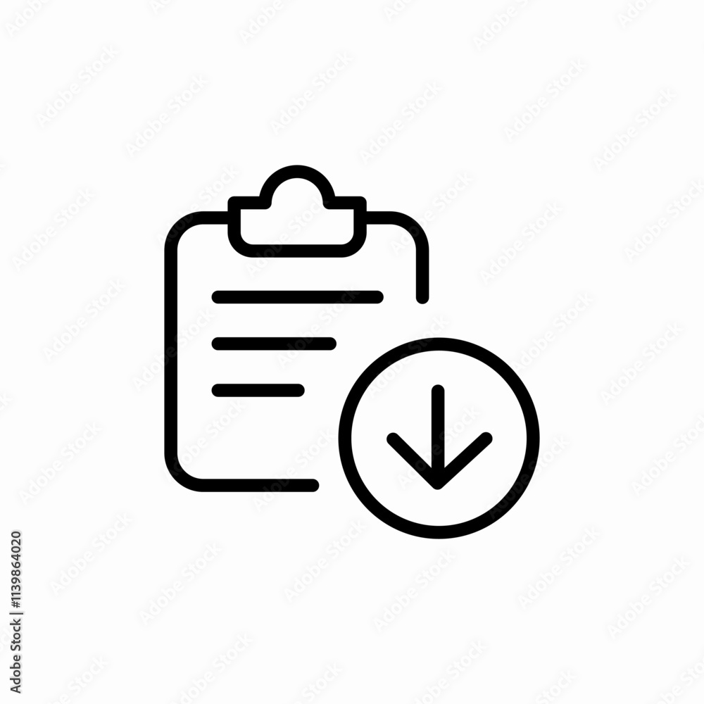 clipboard download icon sign vector clipboard download icon sign vector