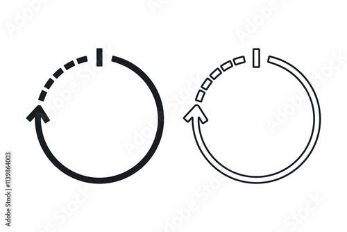 Reset power icon. Illustration vector