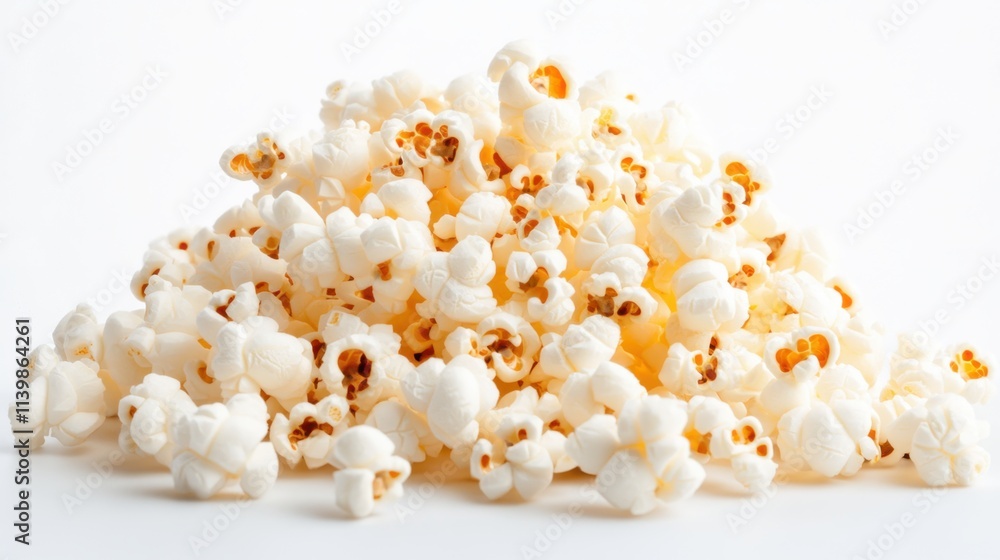Popcorn Perfection: A close-up of a heaping pile of fluffy, freshly popped popcorn, capturing its buttery goodness and irresistible snack appeal. Perfect for movie nights, parties. Popcorn Perfection: A close-up of a heaping pile of fluffy, freshly popped popcorn, capturing its buttery goodness and irresistible snack appeal. Perfect for movie nights, parties.