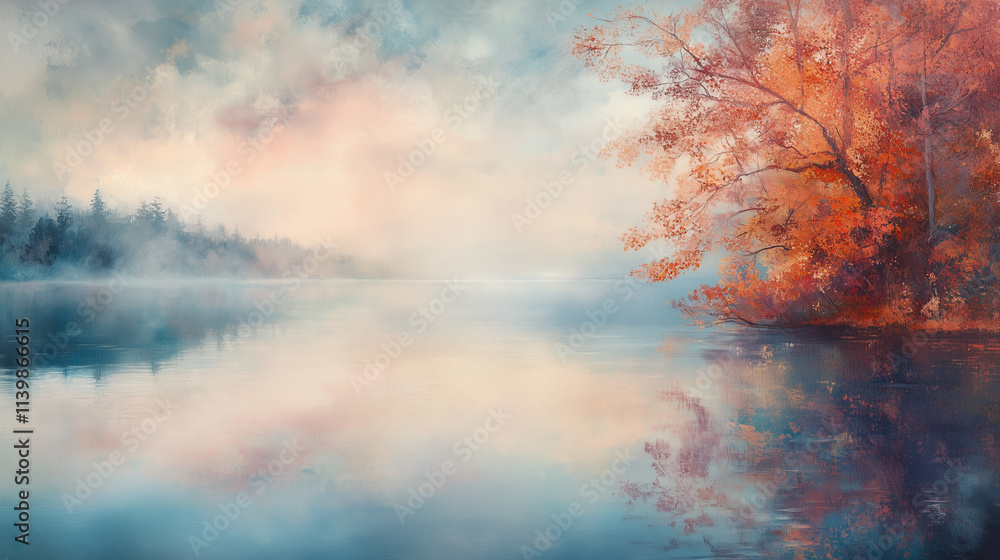 landscape with fog landscape with fog