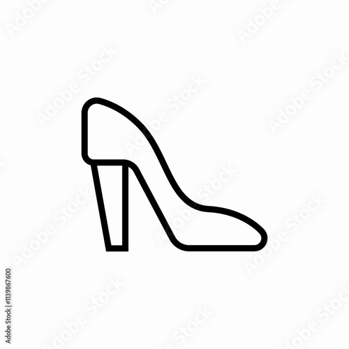 woman shoe hills icon sign vector