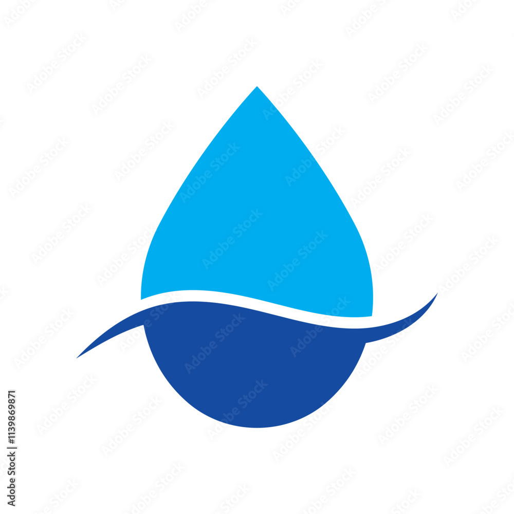 Fototapeta premium Water Logo Design Graphic Illustration