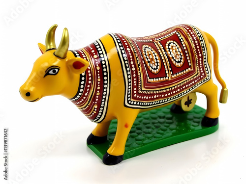 Handcrafted Big Marble Kamdhenu Cow Statue – Decorative Indian Spiritual Symbol for Home Interiors photo