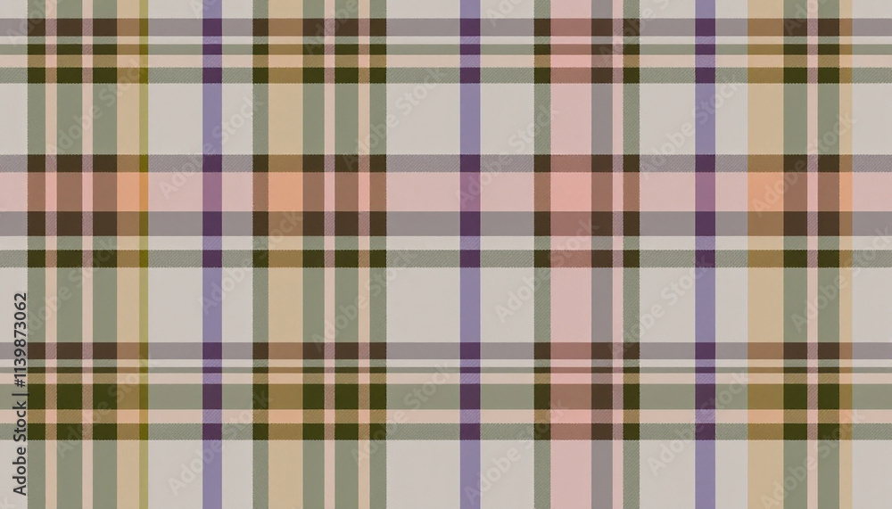 Fototapeta premium PNG ULTRA HD 8K Plaid Check Pattern – Seamless Fabric Texture with Tartan Textile Print, Vibrant Color Combinations, Ideal for Backgrounds and Design