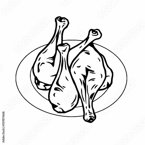 Tandoori Chicken Legs with Char Marks