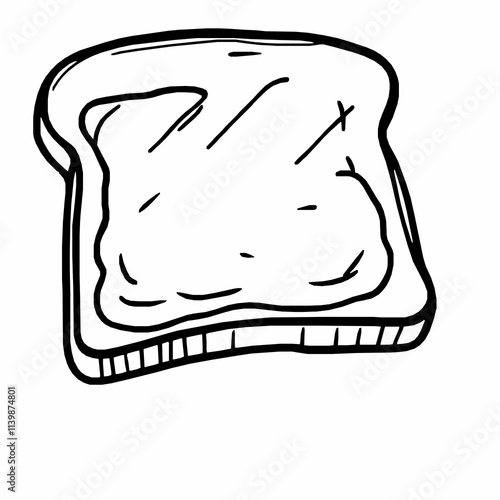 Toast Slice with Grill Marks photo