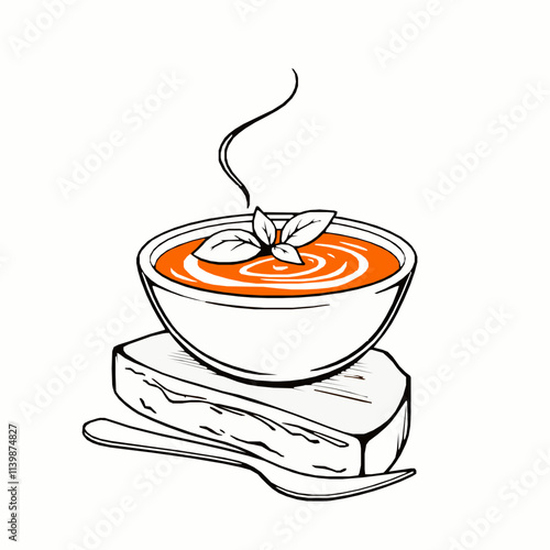 Tomato Bisque Soup with Grilled Cheese