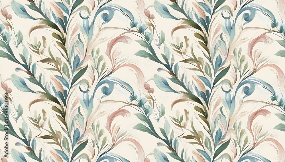 Elegant Pastel Floral Pattern Seamless Design Elegant Pastel Floral Pattern Seamless Design