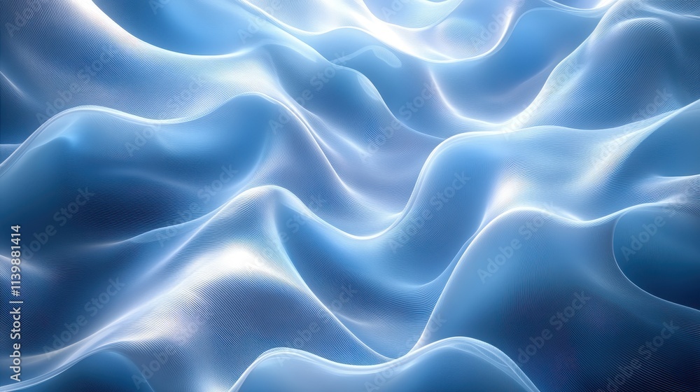 Abstract blue waves creating a serene and fluid visual effect. Abstract blue waves creating a serene and fluid visual effect.