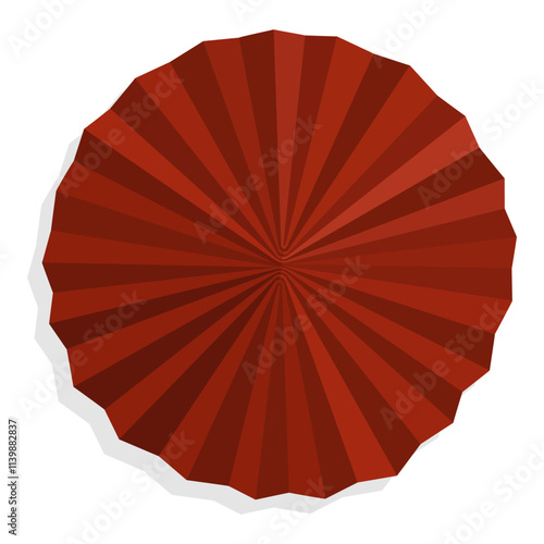 Decorative handmade round paper fan