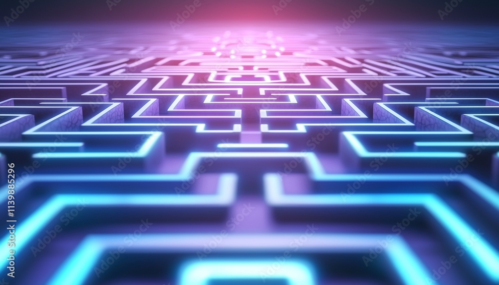 Intricate maze crafted from woven lines and forms, clean white backdrop, stimulating thought process. Intricate maze crafted from woven lines and forms, clean white backdrop, stimulating thought process.