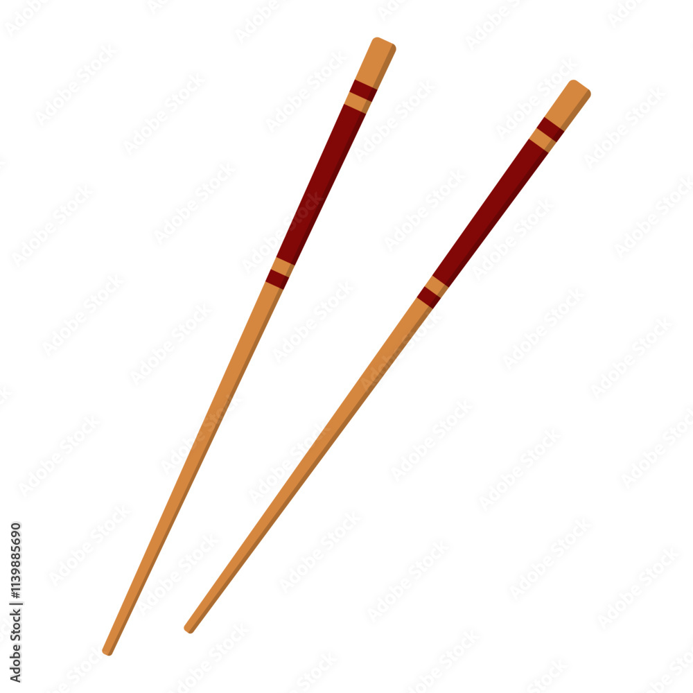 Wooden chopsticks on white background Wooden chopsticks on white background