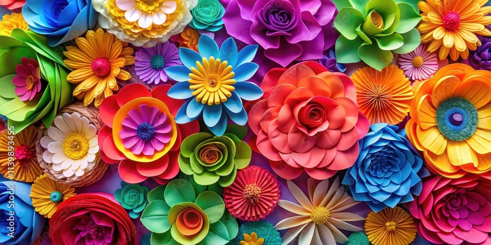 Close up of vibrant paper flowers , colorful, bouquet, handmade, art, craft, decoration, petals, bloom Close up of vibrant paper flowers , colorful, bouquet, handmade, art, craft, decoration, petals, bloom