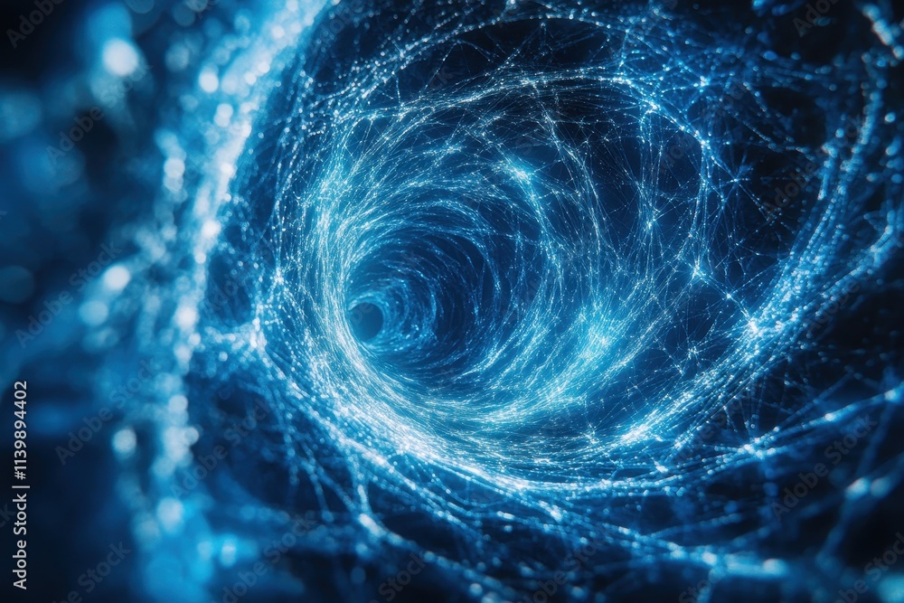 Fototapeta premium Abstract depiction of a swirling vortex of light and energy.