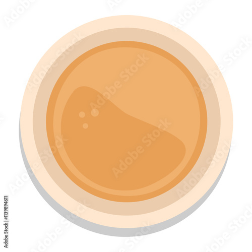 Cup full of tea top view