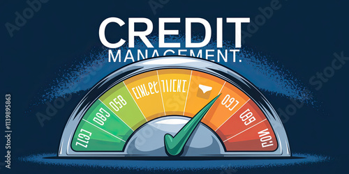 Credit Management Score Meter Financial Health Check