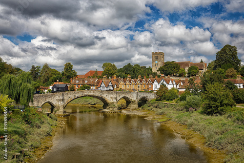 Aylesford Bridge over the river medway in Kent England UK photo