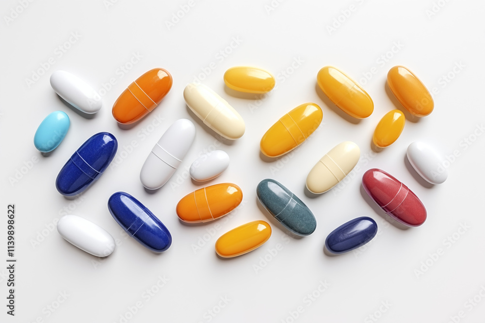 Medicine pills on white background. Medicine related topics. Public health. Treatments. Png cutouts. Medicine pills on white background. Medicine related topics. Public health. Treatments. Png cutouts.