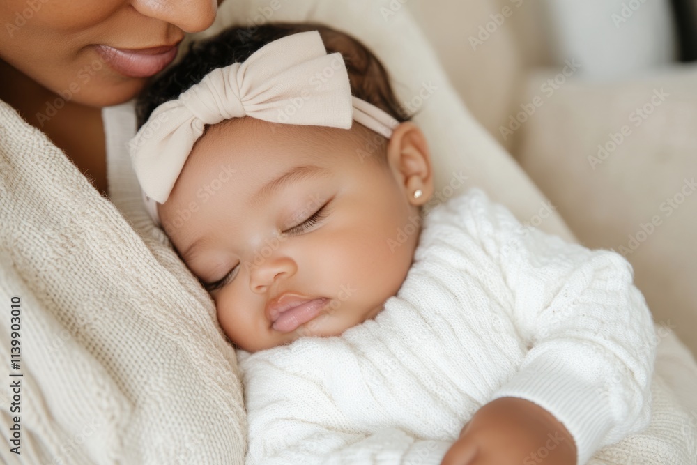 A serene baby sleeping under a soft cream blanket on a white bed, evoking warmth, care, and comfort in a tranquil setting
A serene baby sleeping under a soft cream blanket on a white bed, evoking warmth, care, and comfort in a tranquil setting