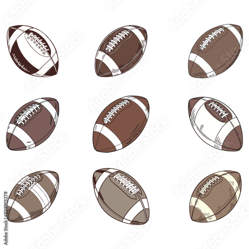 American football ball isolated 