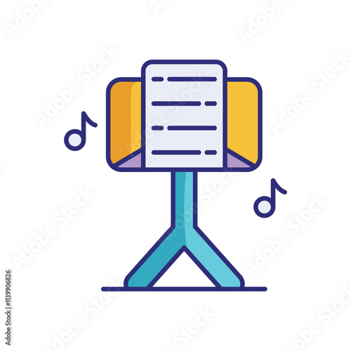 Music Stand vector icon