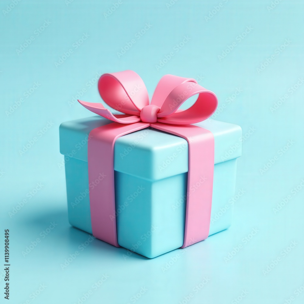 Light Blue Gift Box with Pink Bow
Light Blue Gift Box with Pink Bow