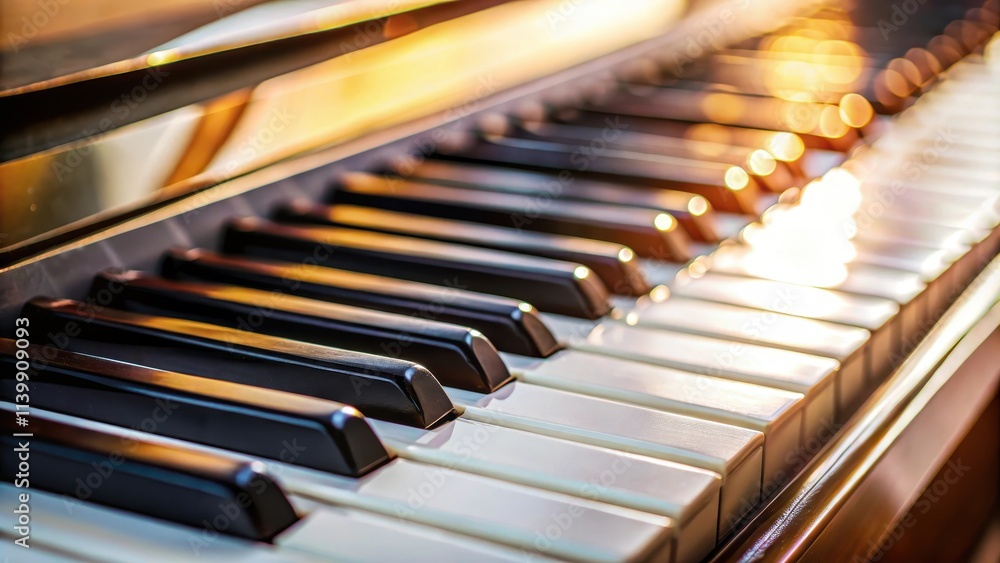 Close up of piano keys with soft focus background, Piano, music, instrument, close up, keys, black and white Close up of piano keys with soft focus background, Piano, music, instrument, close up, keys, black and white