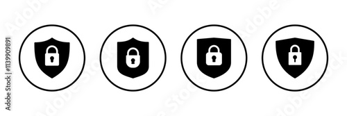 Security icon vector isolated on white background. protection icon. privacy. vpn